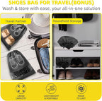 Shoe Washing Machine Bag | Laundry Shoe Bag for Washer and Dryer, 2pcs Reusable Shoes Cleaner Bags, Chenille Microfiber for Sneakers Tennis Shoes, Zipper with Lock Ring