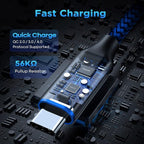 etguuds USB C Cable [20ft/6m], 1-Pack, Long USB-A 2.0 to USB-C Cable, Fast Charging Type C Charger Cord Nylon Braided for Samsung Galaxy Note, LG, Moto, Pixel, Switch, and Other USB C Devices