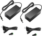 SHNITPWR 12V Power Supply 5A 60W AC to DC Converter Adapter 100~240V to 12 Volt 5 Amp Transformer LED Driver 5.5x2.5mm Plug for 5050 3528 LED Strip Light 3D Printer CCTV Camera LCD Monitor, Pack of 2