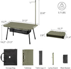 Naturehike Tactical Camping Table with Adjustable Height, Collapsible Table Lightweight with Carry Bag for Camping, Travel expeditions, Hiking, Picnics, BBQs & Beach Trips