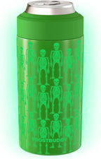 Frost Buddy Universal Can Cooler - Fits all - Stainless Steel Can Cooler for 12 oz & 16 oz Regular or Slim Cans & Bottles - Stainless Steel (Shake My Bones)
