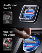 MRGLAS 90W USB C Car Charger Fast Charge, PD45W & QC45W, Flush Fit, Extra 3.3ft Type C Cable, All Metal, Cigarette Lighter USB Charger for iPhone 16 15 Samsung S25 S24 S23 Ultra Pixel 8/8Pro/7-Blue