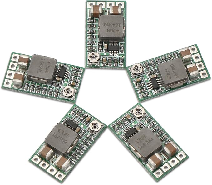 DROK 5v Regulator, 5pcs Mini Voltage Reducer DC 4.5-24V 12V 24V Step Down to 5V Buck Converter Board 3A Volt Step-Down Transformer Power Supply Module