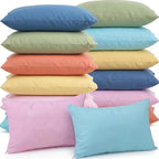 Kigley 12 Pack Mini Pillows for Daycare 9.1 x 13.8'' Small Travel Pillow Bulk Soft Breathable Cotton Pillow for Nap Travel Pet Neck Lumbar Purse Insert(Morandi)