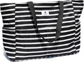 ESVAN Large Foldable Beach Bag for for Women with Dry Wet Compartment Waterproof Sandproof Travel Gym Picnic Handbag