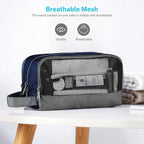Gonex Travel Toiletry Bag Nylon, Shaving Bag Toiletry Organizer Deep Blue
