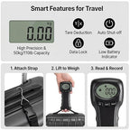 Portable Digital Luggage Scale, 50kg/110lb Capacity with LCD Display, Electronic Hanging Weight Scale for Travel, Suitcase (Include an Instruction Manual)