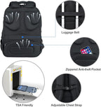 KROSER TSA Friendly Travel Laptop Backpack 18.4 inch XXXL Gaming Backpack Water-Repellent College Daypack Business Backpack with RFID Pockets & USB Port for Men/Women-Black/Grey