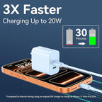 Fast Charger for Phone 17 16 15 Pro Max Charger, 20W Dual Port USB C Fast Charger Block with 10FT Long USB C to C Charging Cable Cord for Phone 17 16 15 Pro Max/17 16 15 Pro/15/15 Plus,Pad Pro