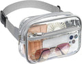 Packism Clear Fanny Pack Stadium Approved - Plus Size 35-51 inches Adjustable Strap Clear Belt Bag for Women Men Transparent Waist Bag for Concerts, Sporting Events, Grey