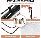 Icramsy Clear Makeup Bag,2 Pack TSA Approved Toiletry Bag Travel Toiletry Bag Hanging Makeup Cosmetic bag for Women Men (Black).