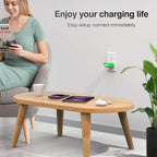 LCGENS 2-Pack USB C Wall Charger, 20W Type C Fast Charger Block Plug Dual Port PD + QC3.0 USB A Charging Brick Cube for iPhone 16/15/14, iPad,Galaxy S25/24, Google Pixel, Motorola,(Bright Green)