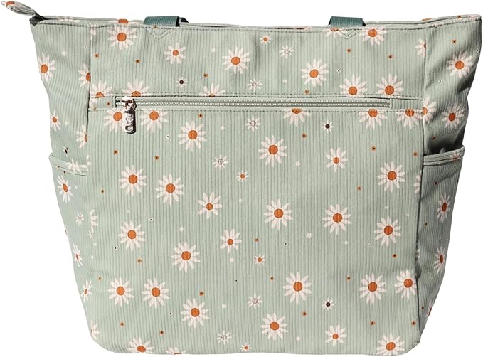 ESVAN Original Floral Tote Bag Large Shoulder Bag with Multi Pockets for Gym Travel Beach Daily Bags