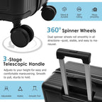 Luggage Sets 3 Piece with Double Spinner Wheels, Carry on Hardshell ABS Suitcases Set with TSA Lock, Lghtweight Checked Luggage for Different Travelling (Bronze Golden, 20"/24"/28")