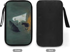 Halloween Ghost and Cat Print Electronic Organizer Travel Organizer Bag Electronics Accessories Cases Storage Bag Waterproof for Cable USB SD Card Power Bank Earphone