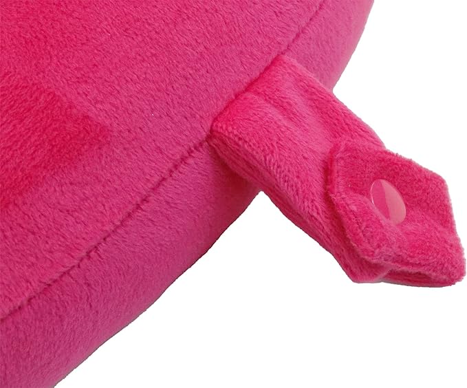 Wolf Essentials Kids Travel Neck Pillow - Cozy Soft Microfiber, Compact Design for Airplane, Car Seat, or Toddler Travel Support – Pink