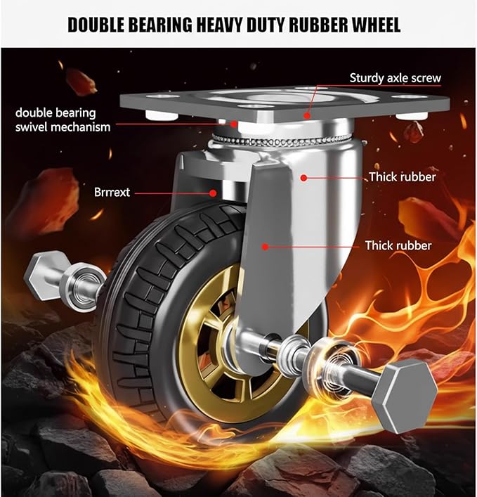 Heavy Duty Foldable Push Cart Dolly with 360° Swivel Wheels - Versatile Platform Truck for Luggage, Home, Office, and Car Use