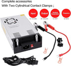 High-Power SMPS 110V/220V AC to 12V DC Converter - 50A 600W Power Supply - Adjustable Switch Transformer for LED Strip, LCD Monitor CCTV, Radio/Car Stereos, 3D Printer - Includes 2 Clamp Wires