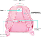 mibasies Girls Backpack 5-8: Glitter Kids Backpacks for Girls - Girl Bookbag for Elementary School - Twill Rainbow Pink