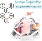 Hoiny Clear Bag for Stadium Events Approved, 12x6x12 Large Transparent Tote Bag with Zipper for Gym Concert Sports Festivals