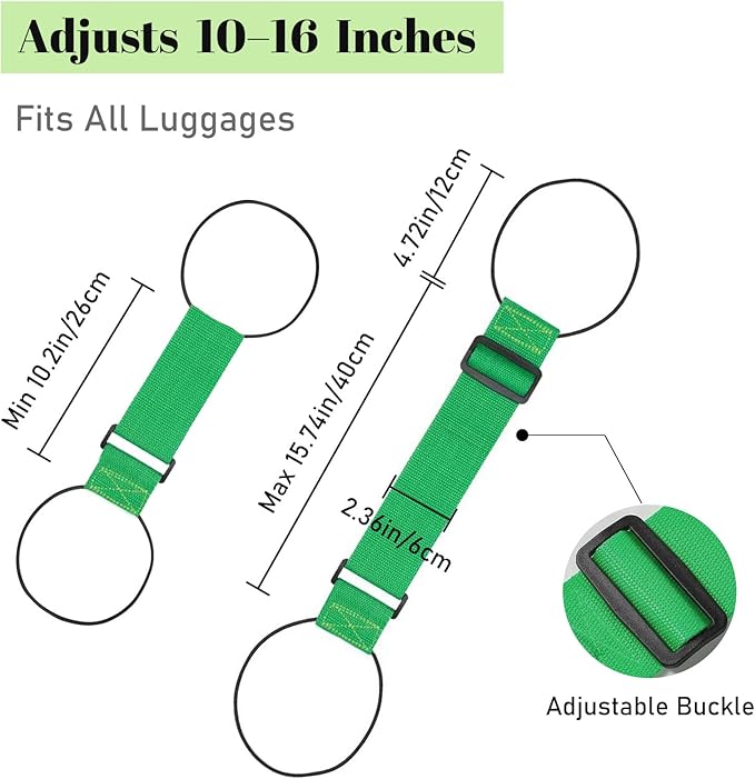 Multi Use Strong Adjustable Luggage Connector Straps for Suitcases,4 Pack Flexible Luggage Accessories Elastic Fastening Bag Strap (Colorful)