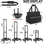 GMAK Teacher Briefcase, Teacher Tote Bags with 15.6 Inch Laptop Compartment, Scrapbook Tote Craft Organizer with Pockets
