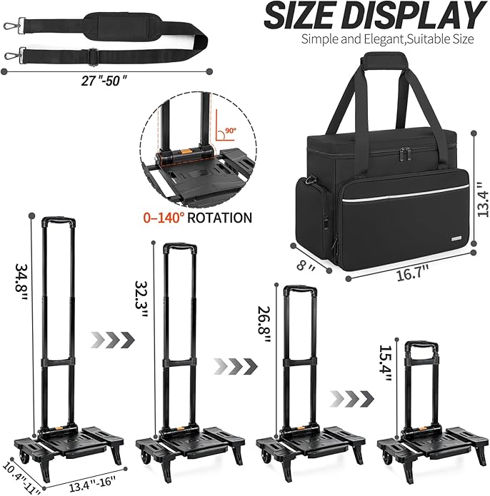 GMAK Teacher Briefcase, Teacher Tote Bags with 15.6 Inch Laptop Compartment, Scrapbook Tote Craft Organizer with Pockets