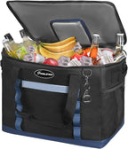 Maelstrom Collapsible Soft Cooler Bag,35/55/75 Cans Beach Cooler with Flip Top Lid, Ice Chest, Leakproof & Portable for Beach, Camping, Road Trips & Grocery Shopping