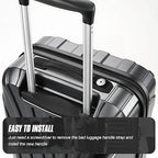 Replacement Luggage Weightable Handle, Rubber Handheld Weight Scale, Luggage Handle Suitcase Strap with Graduated Mechanical Scale