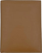 Light Brown RFID Genuine Leather Passport Wallet