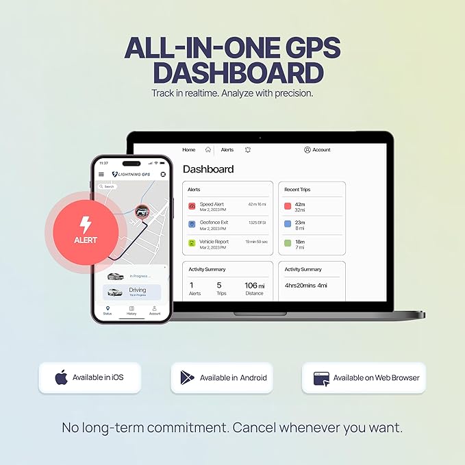 Lightning GPS Easy Wired 4G Vehicle GPS Tracker – Hardwired Hidden Tracking Device, Waterproof, Covert, Real-Time Fleet Security for Cars, Trucks, Motorcycles & Vehicles - Subscription Required