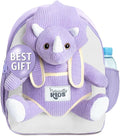 Naturally KIDS Purple Dinosaur Backpack for Girls 4-5, Triceratops Backpack, Dinosaur Gifts for 4-5 Year Old Girls