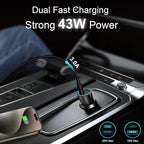 iPhone 17 16 15 Car Charger, [Apple MFi Certified] 2-Pack USB C Car Charger 43W Fast Charging with 3.3 FT Type C to C Cable, USB Car Adapter for iPhone 17/17 Pro/17 Pro Max/Air/16/15