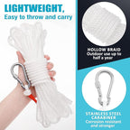 Water Floating Lifesaving Rope - Professional Throwing Pool Life Preserver Rope Line for Swimming Small Kayak Inflatable Boat