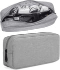 CAAORDKSO Electronic Cable Organizer Bag, Travel Accessories Carry Case Portable Waterproof Electronics Organizer Case for Cable, Cord, Charger, Phone, Power Bank, Earphone (Big-Light Grey)