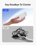 Orfeika Portable Phone Charger, 10000mAh Portable Charger Power Bank with Built-in Cables, Travel Essential Battery Pack Compatible with iPhone, Samsung, Google, iPads, Tablets, etc