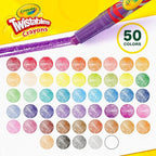 Crayola Mini Twistables Crayons for Kids (50ct), Cute Back to School Supplies for Kids, Crayons for Coloring Books, Gift for Toddlers Girls & Boys, Arts & Crafts, 3+