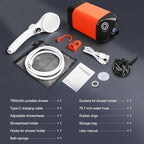 Portable Shower for Camping with 7800mAh Battery, Rechargeable Camping Shower with Intelligent LED Display, 3 Spray Modes, IPX8 Waterproof Outdoor Camp Pump for Hiking, Travel, Car, Pet