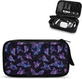 Glitter Butterfly Print Storage Bag Practical Earphone Bags Cable Organizer Bags Power Bank Bag Data Cables Storage Pouch Headset Organizing Pouch Multipurpose Bags