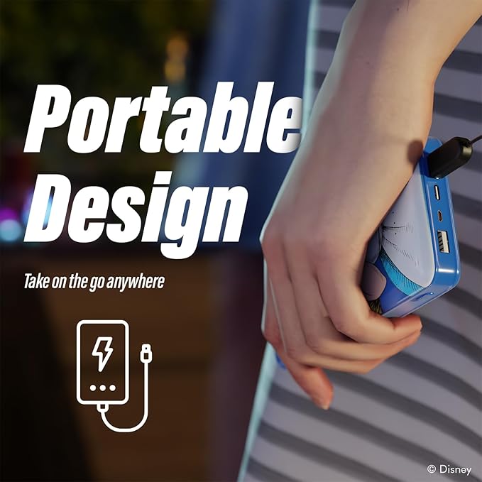 Disney Alice in Wonderland 10,000Mah Power Bank- Universally Compatible Portable Phone Charger Battery Pack w/USB Charging Port - Alice Gifts for Women, Men, Teens and Kids