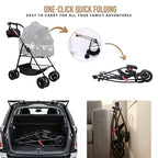 Bicystar Pet Stroller for Small Dogs Cats with Wheels, Detachable Carrier, Max Load 33 lbs, Easy Folding, Compact Portable, Dog Carriage Cart Car Seat 3 in 1