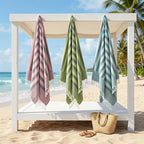 Cotton Turkish Beach Towel with Towels Oversized 36"x72" Pool Absorbent Extra Large Quick Dry Sand Travel Towel (Charcoal, 6 Pack)