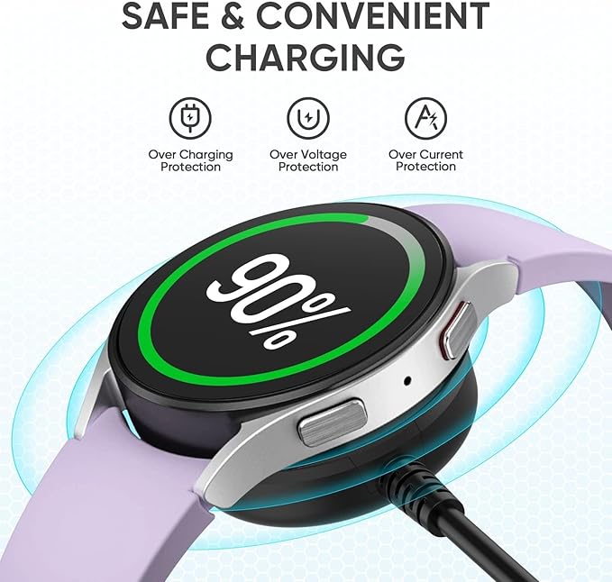 [2-Pack] Charger Cable for Samsung Galaxy Watch 8/8 Classic/Ultra/7/6/6 Classic/5/5 Pro/FE, Magnetic Fast Charging Dock