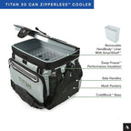 Titan by Arctic Zone Deep Freeze Cooler - Zipperless Hardbody Cooler - Deep Freeze Insulation, HardBody Liner, and SmartShelf