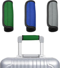 uxcell 3 Pcs Luggage Handle Wrap for Suitcase, Neoprene Handbag Grip Cover Protector Luggage Identifiers Suitcase Handle Wraps for Luggage Shopping Bag Travel Bags, Blue/Green/Silver