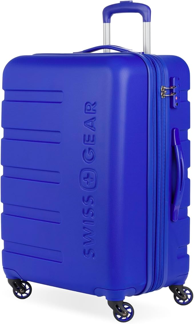 SwissGear 7366 Signature Hardside Expandable Luggage with Spinner Wheels, TSA Lock, Cobalt, Checked-Medium 23-Inch