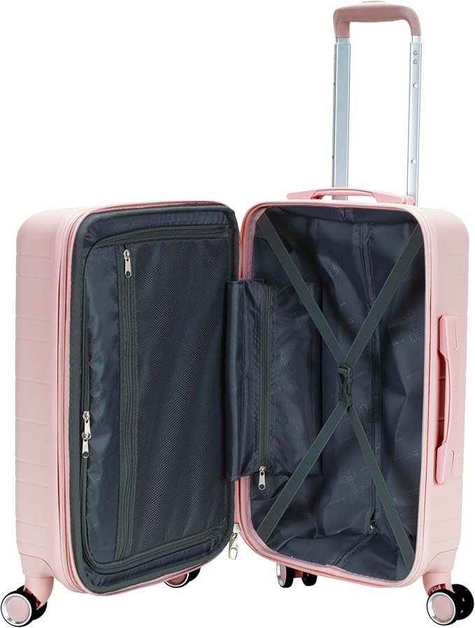 Rockland Palm Beach Hardside 20" ABS Carry On, Pink