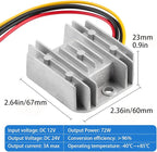 DC 12V Step Up to 24V 3A 72W Voltage Booster Converter DC Power Converter with Fuse & Connectors Waterproof Module Transformer for Golf Cart Club Car