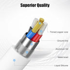 Cveael Car Carplay Cable, 6FT Car Charger Cord, USB A to Lightning Cable Compatible for iPhone 14 13 12 11 Pro Max XR XS X 8 7 6 Plus SE iPad Charging Cord (White)