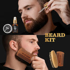 Fathers Day Gifts for Men - Bath and Beard Gift Set for Men, Bath & Body Care Kit for Him with Beard Wax | Valentines Day, Christmas, Birthday, Spa Kit Travel Bag Gift for Dad